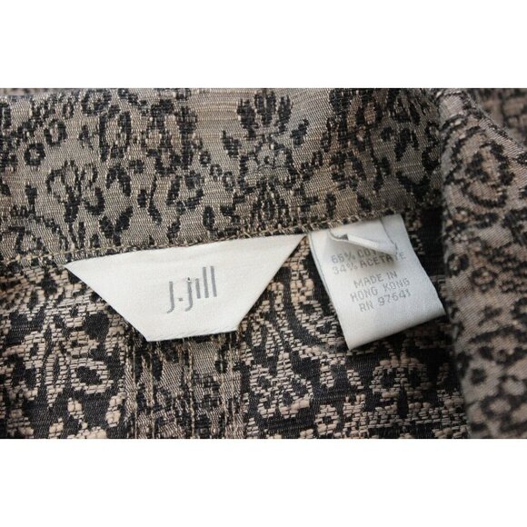 J Jill Blazer Jacket Size 10 Tapestry Peplum Patchwork Lightweight Career Casual - Picture 12 of 13